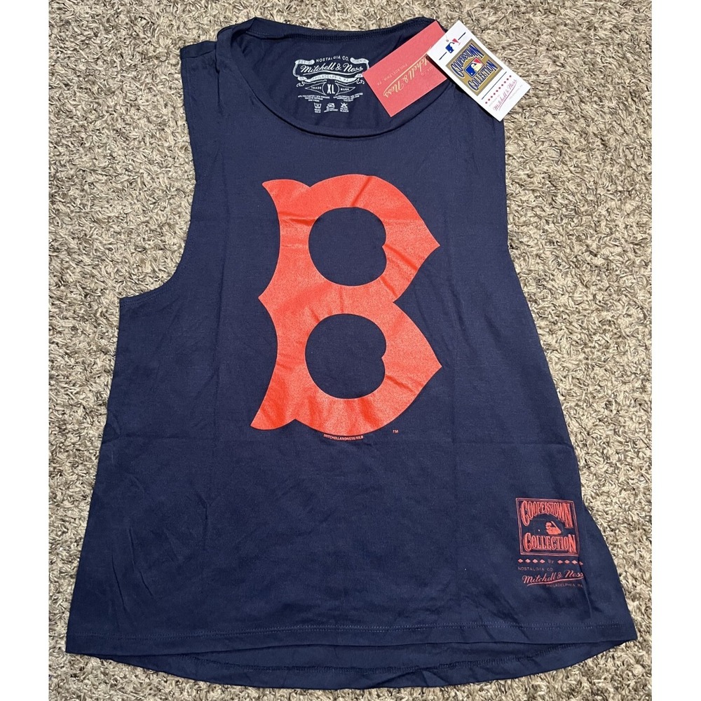 NEW Mitchell & Ness Boston Red Sox MLB Women's Tonal Logo Story Tank Top (XL)
